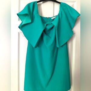Elegant Teal Ruffle Top